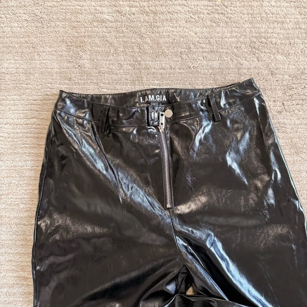 I.AM.GIA Nikole Black Faux Leather Pants Size: Large - Picture 6 of 16